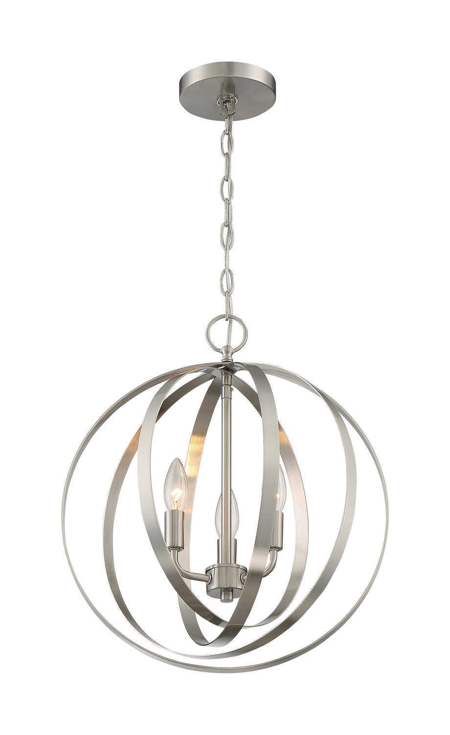 Nuvo Lighting - 60-7047 - Three Light Pendant - Pendleton - Brushed Nickel