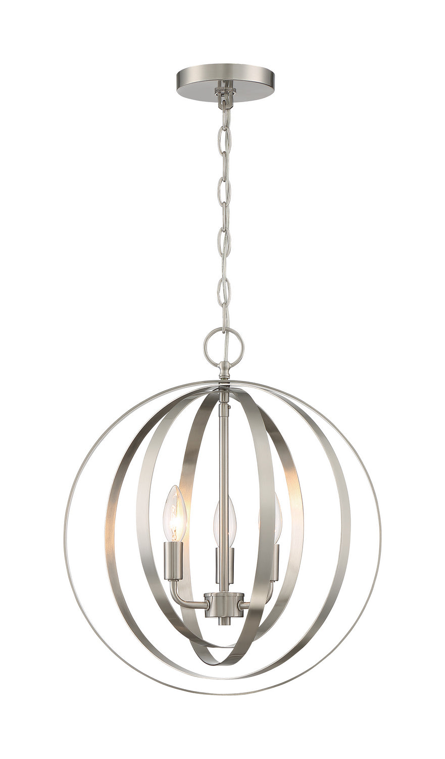 Nuvo Lighting - 60-7047 - Three Light Pendant - Pendleton - Brushed Nickel