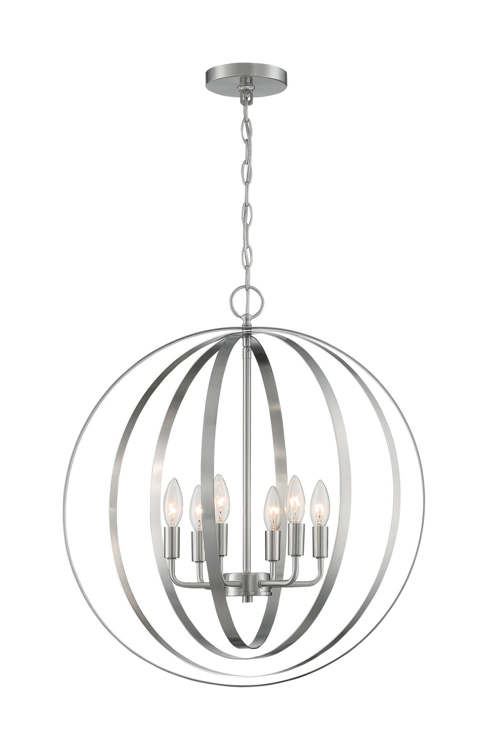 Nuvo Lighting - 60-7048 - Six Light Pendant - Pendleton - Brushed Nickel