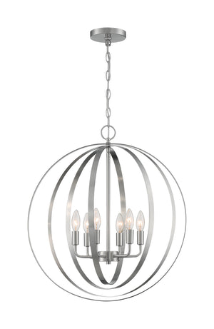 Nuvo Lighting - 60-7048 - Six Light Pendant - Pendleton - Brushed Nickel