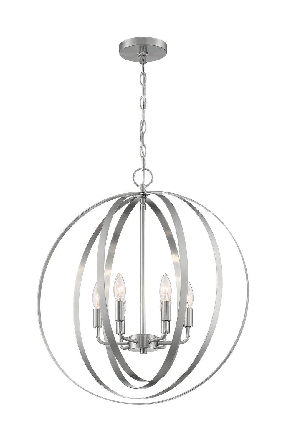 Nuvo Lighting - 60-7048 - Six Light Pendant - Pendleton - Brushed Nickel