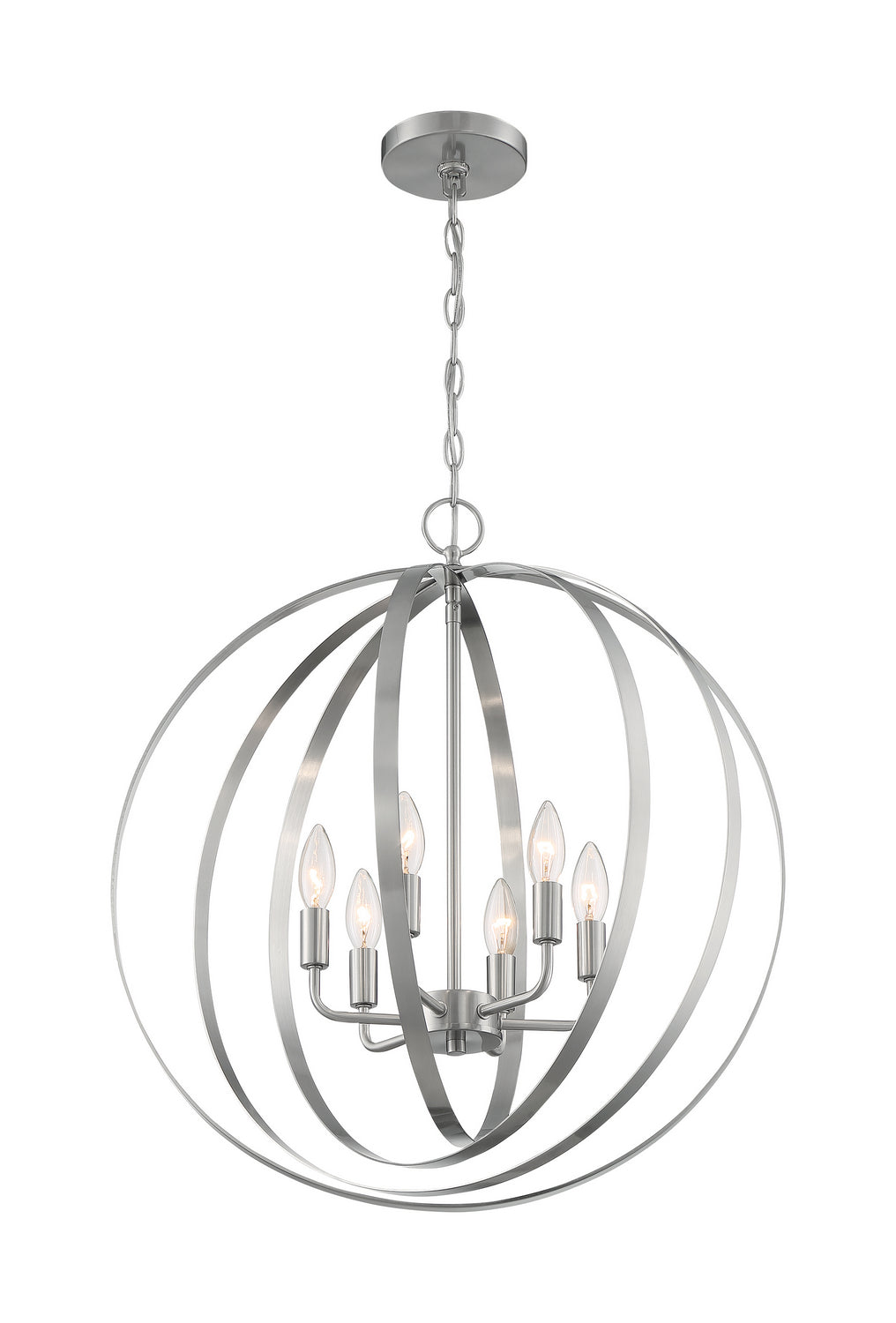 Nuvo Lighting - 60-7048 - Six Light Pendant - Pendleton - Brushed Nickel