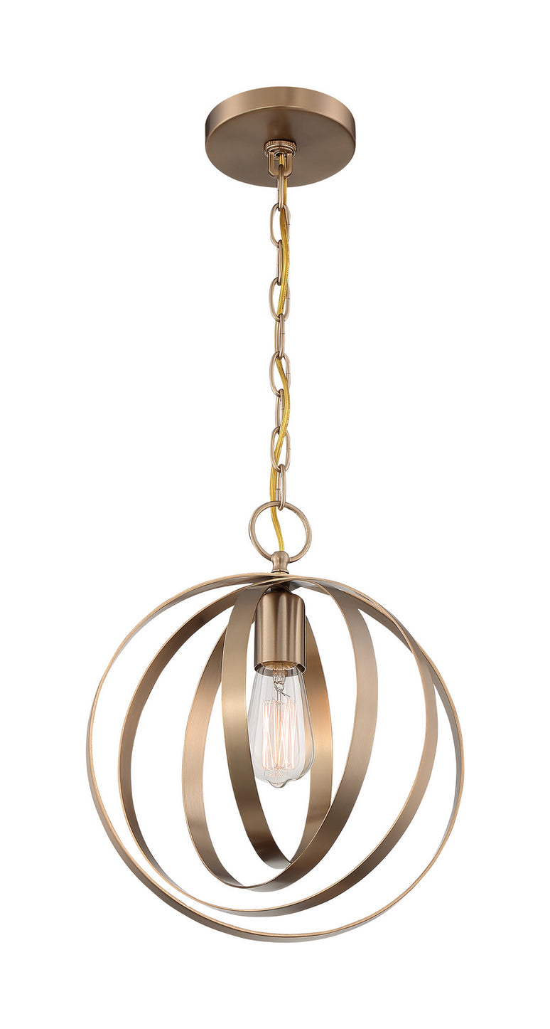 Nuvo Lighting - 60-7056 - One Light Pendant - Pendleton - Burnished Brass