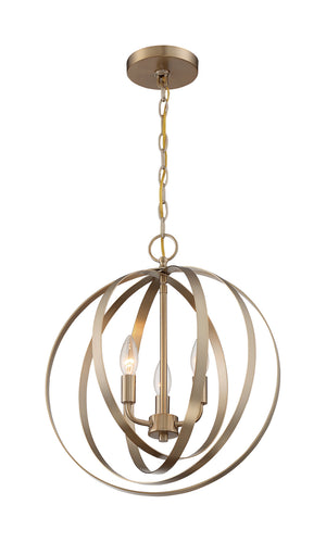 Nuvo Lighting - 60-7057 - Three Light Pendant - Pendleton - Burnished Brass