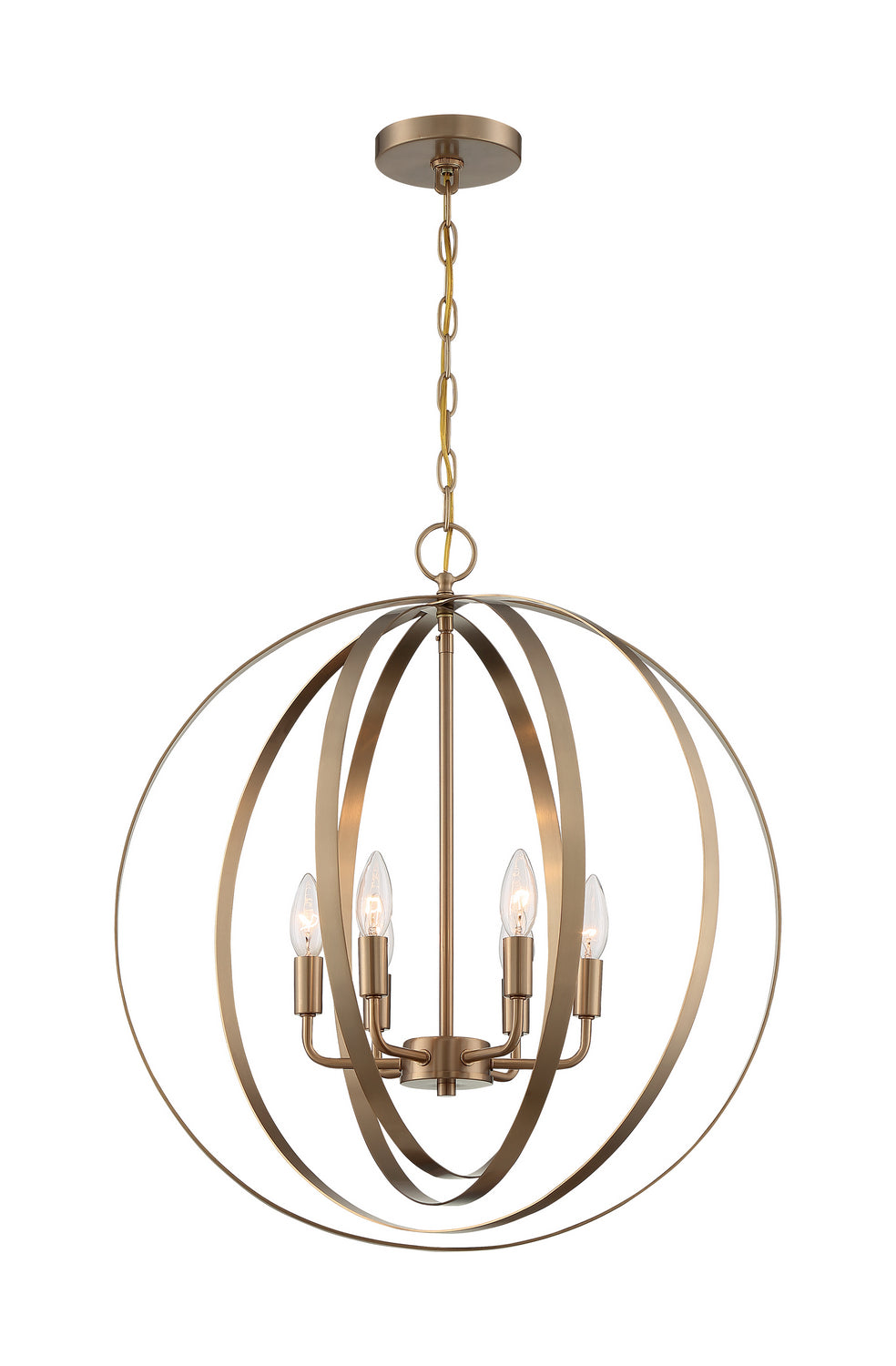 Nuvo Lighting - 60-7058 - Six Light Pendant - Pendleton - Burnished Brass