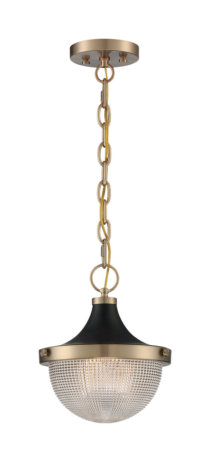 Nuvo Lighting - 60-7059 - One Light Pendant - Faro - Burnished Brass / Black Accents