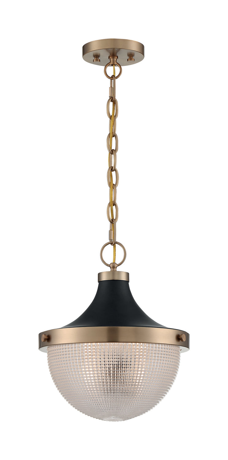 Nuvo Lighting - 60-7060 - One Light Pendant - Faro - Burnished Brass / Black Accents