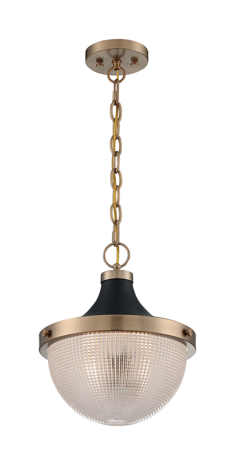 Nuvo Lighting - 60-7060 - One Light Pendant - Faro - Burnished Brass / Black Accents