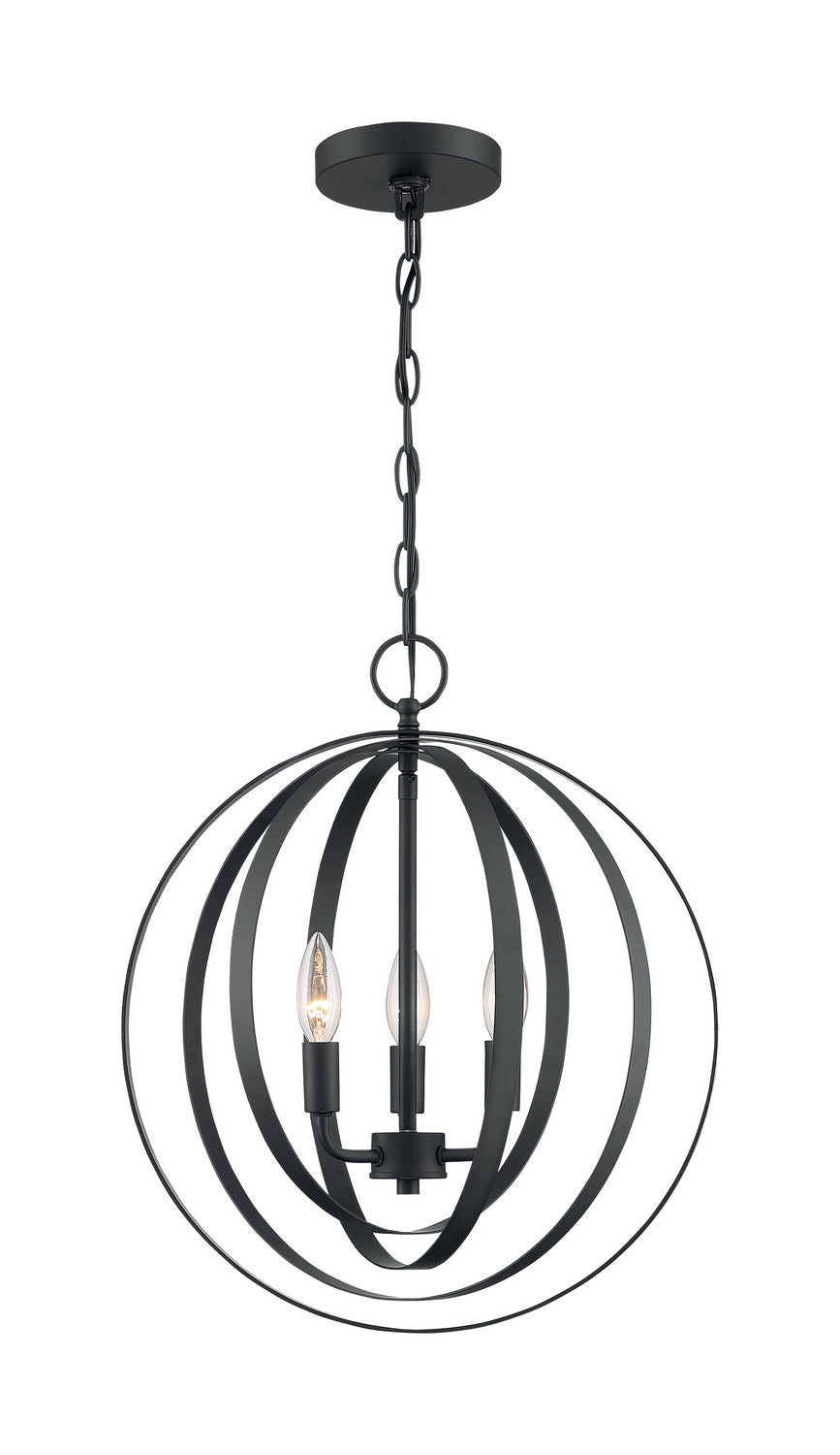 Nuvo Lighting - 60-7067 - Three Light Pendant - Pendleton - Matte Black