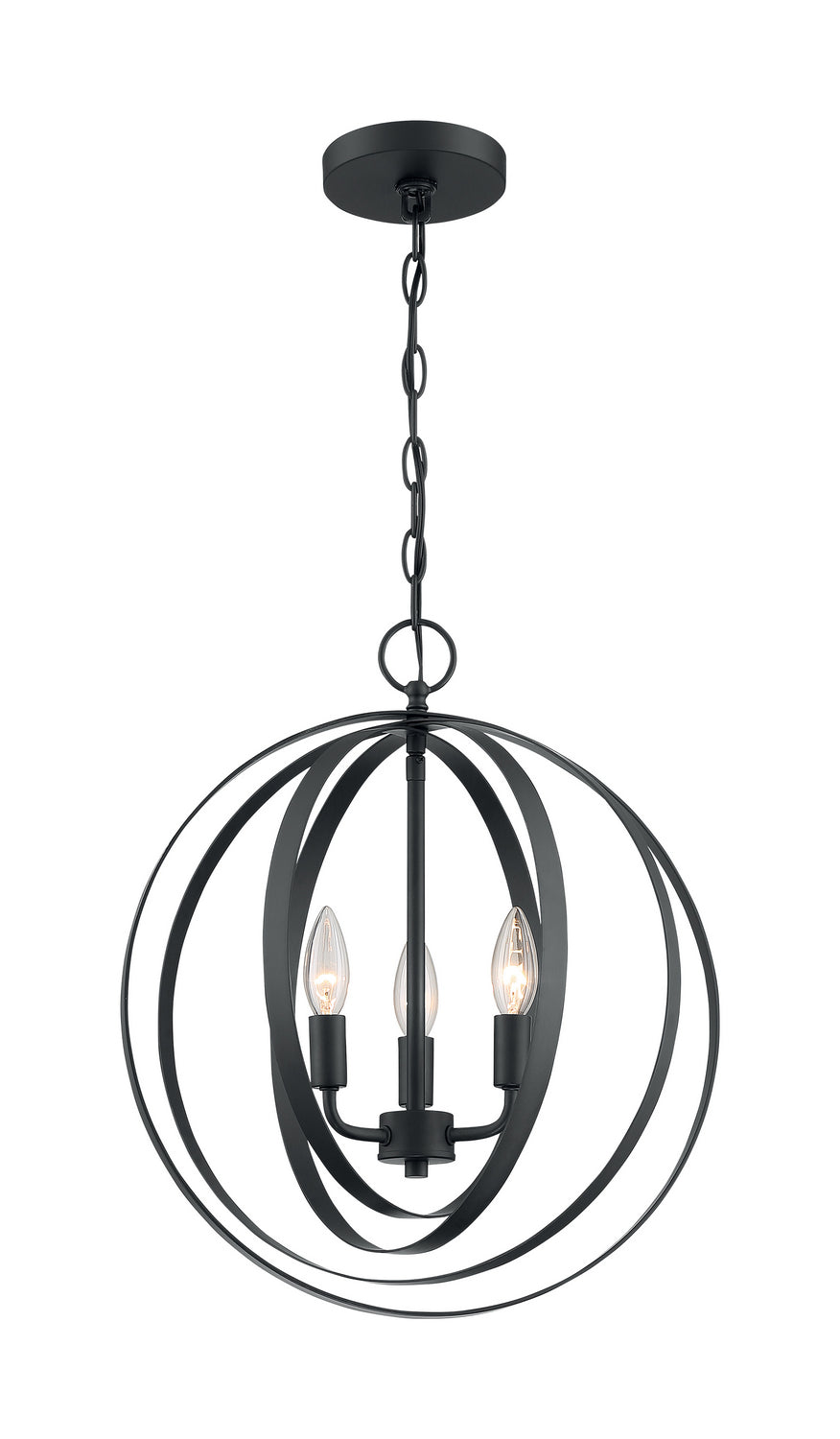 Nuvo Lighting - 60-7067 - Three Light Pendant - Pendleton - Matte Black