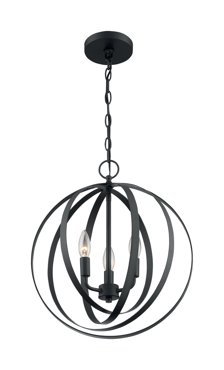 Nuvo Lighting - 60-7067 - Three Light Pendant - Pendleton - Matte Black