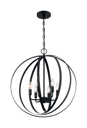 Nuvo Lighting - 60-7068 - Six Light Pendant - Pendleton - Matte Black