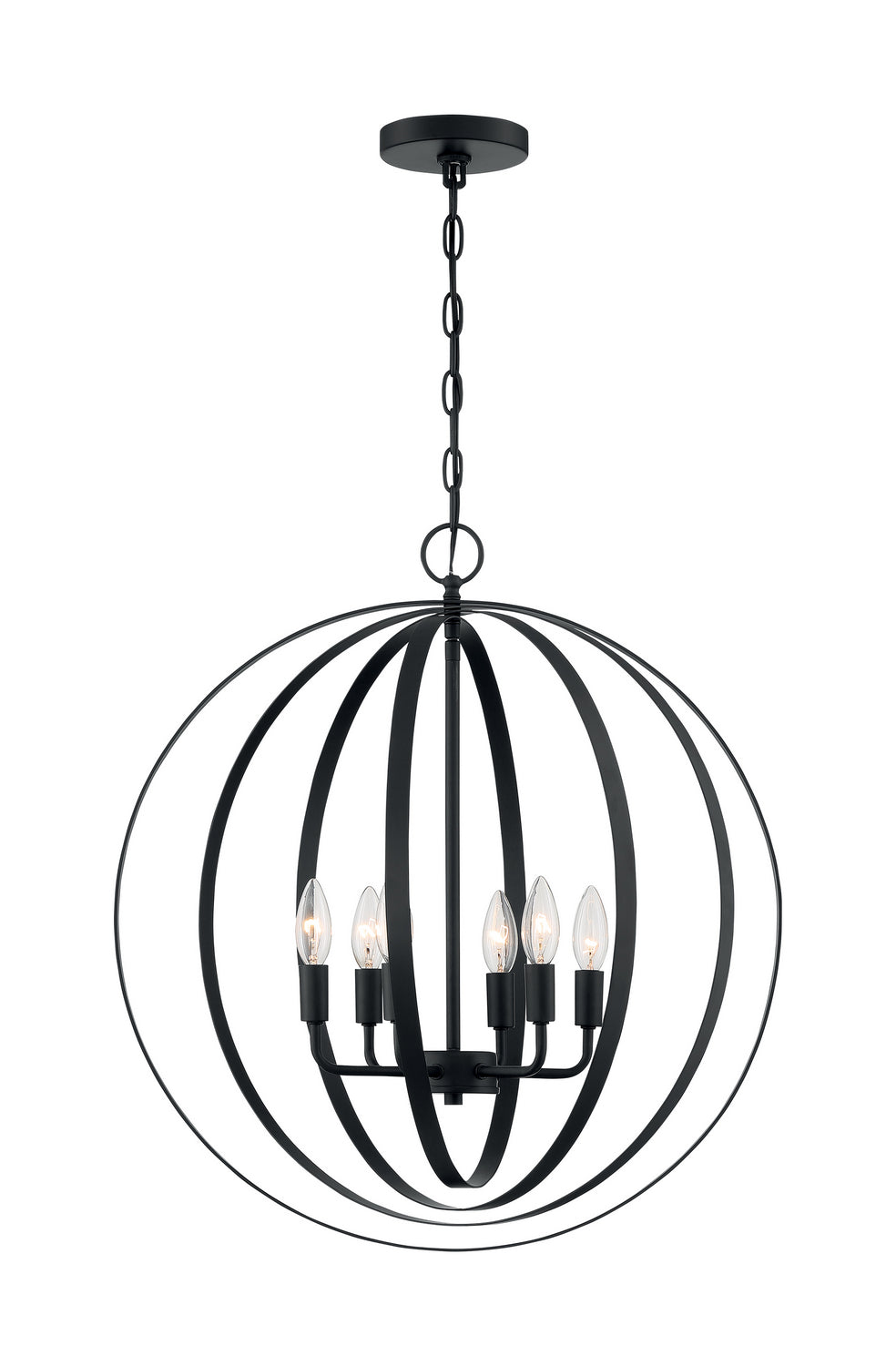 Nuvo Lighting - 60-7068 - Six Light Pendant - Pendleton - Matte Black