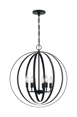 Nuvo Lighting - 60-7068 - Six Light Pendant - Pendleton - Matte Black