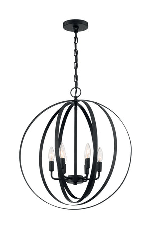 Nuvo Lighting - 60-7068 - Six Light Pendant - Pendleton - Matte Black