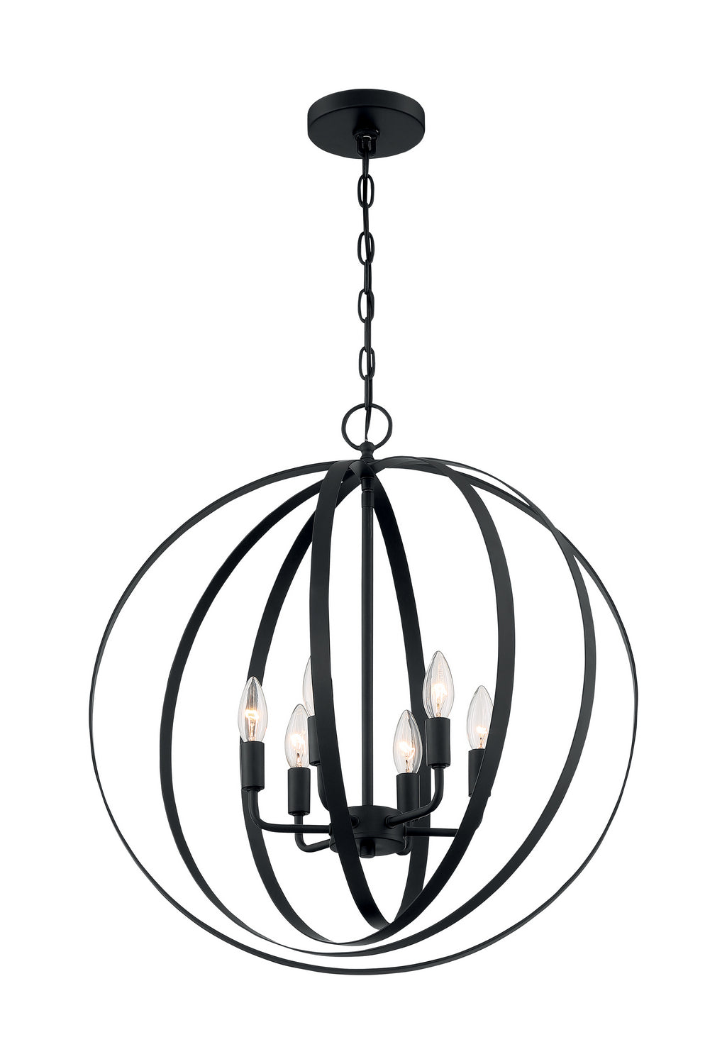 Nuvo Lighting - 60-7068 - Six Light Pendant - Pendleton - Matte Black