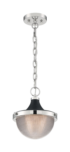 Nuvo Lighting - 60-7069 - One Light Pendant - Faro - Polished Nickel / Black Accents