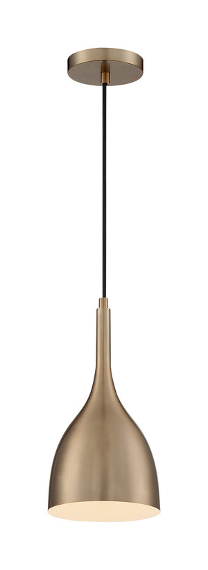 Nuvo Lighting - 60-7076 - One Light Pendant - Bellcap - Burnished Brass