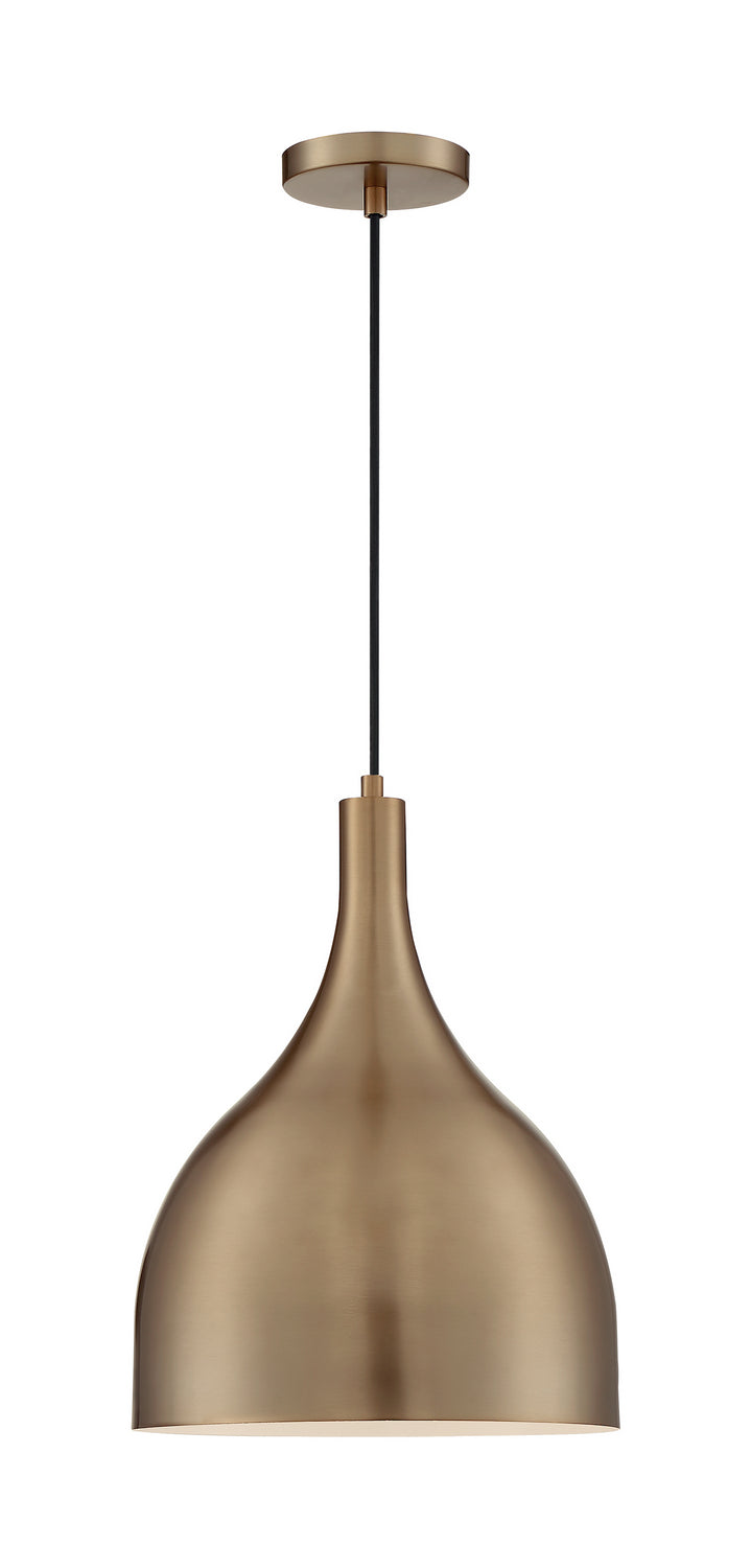 Nuvo Lighting - 60-7077 - One Light Pendant - Bellcap - Burnished Brass