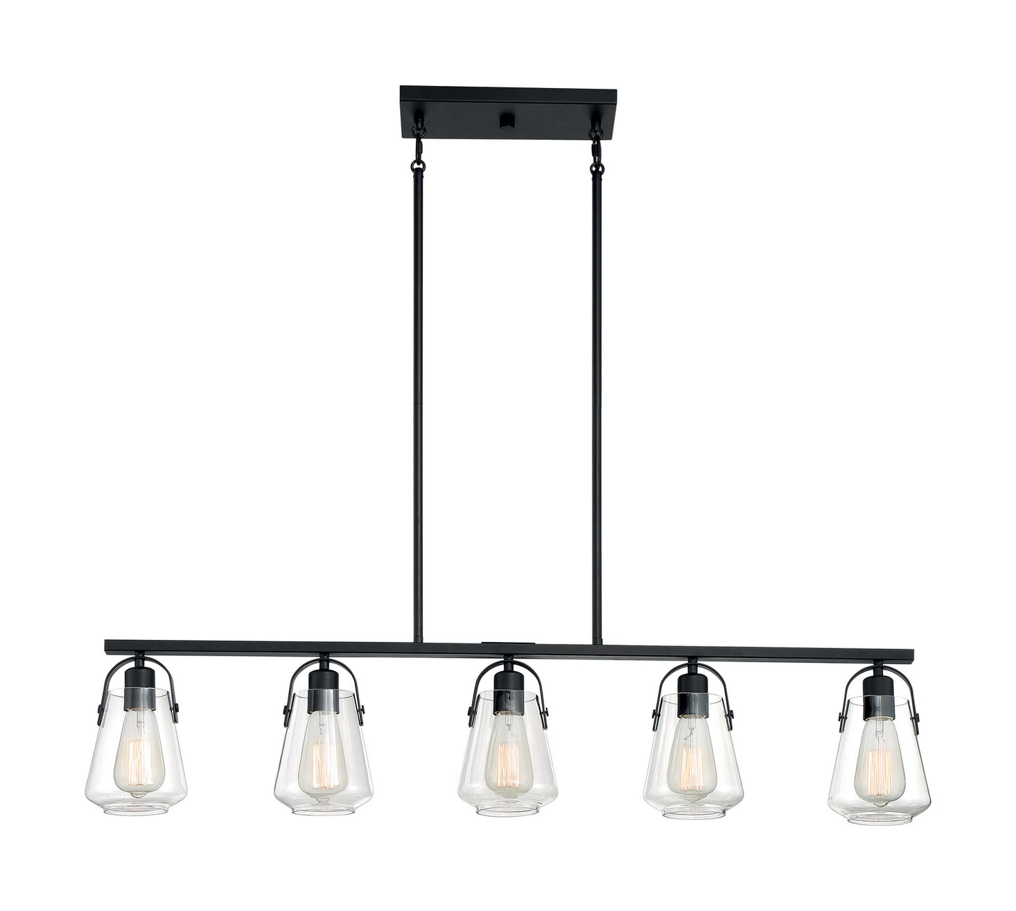 Nuvo Lighting - 60-7104 - Five Light Island Pendant - Skybridge - Matte Black