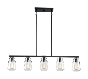 Nuvo Lighting - 60-7104 - Five Light Island Pendant - Skybridge - Matte Black