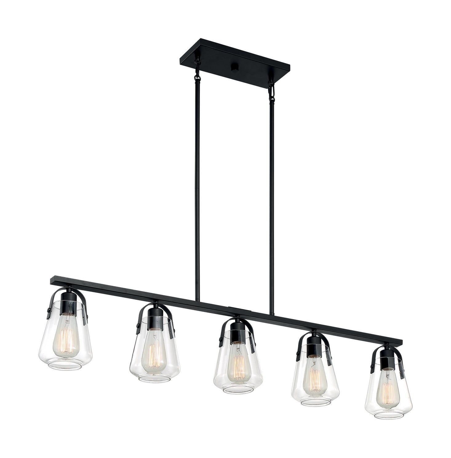 Nuvo Lighting - 60-7104 - Five Light Island Pendant - Skybridge - Matte Black