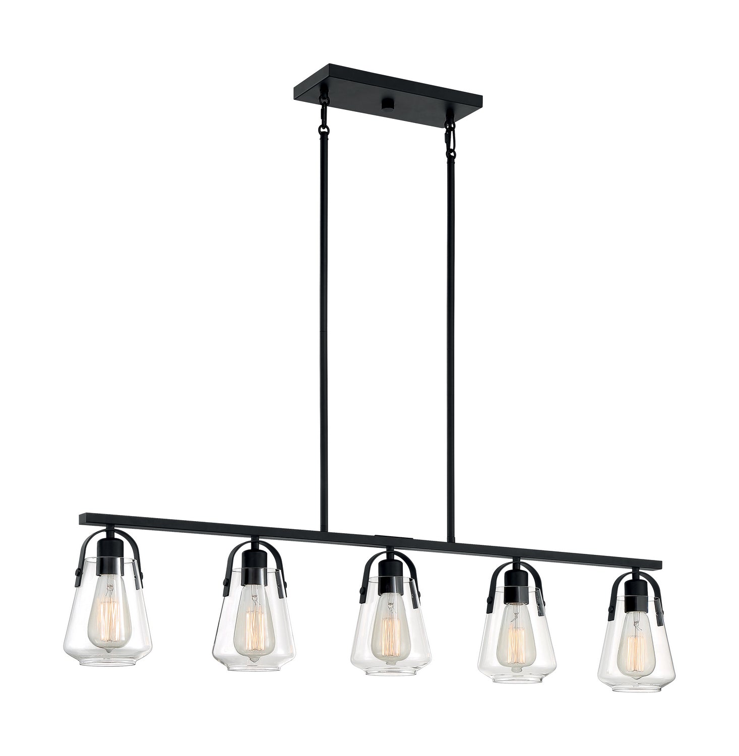 Nuvo Lighting - 60-7104 - Five Light Island Pendant - Skybridge - Matte Black