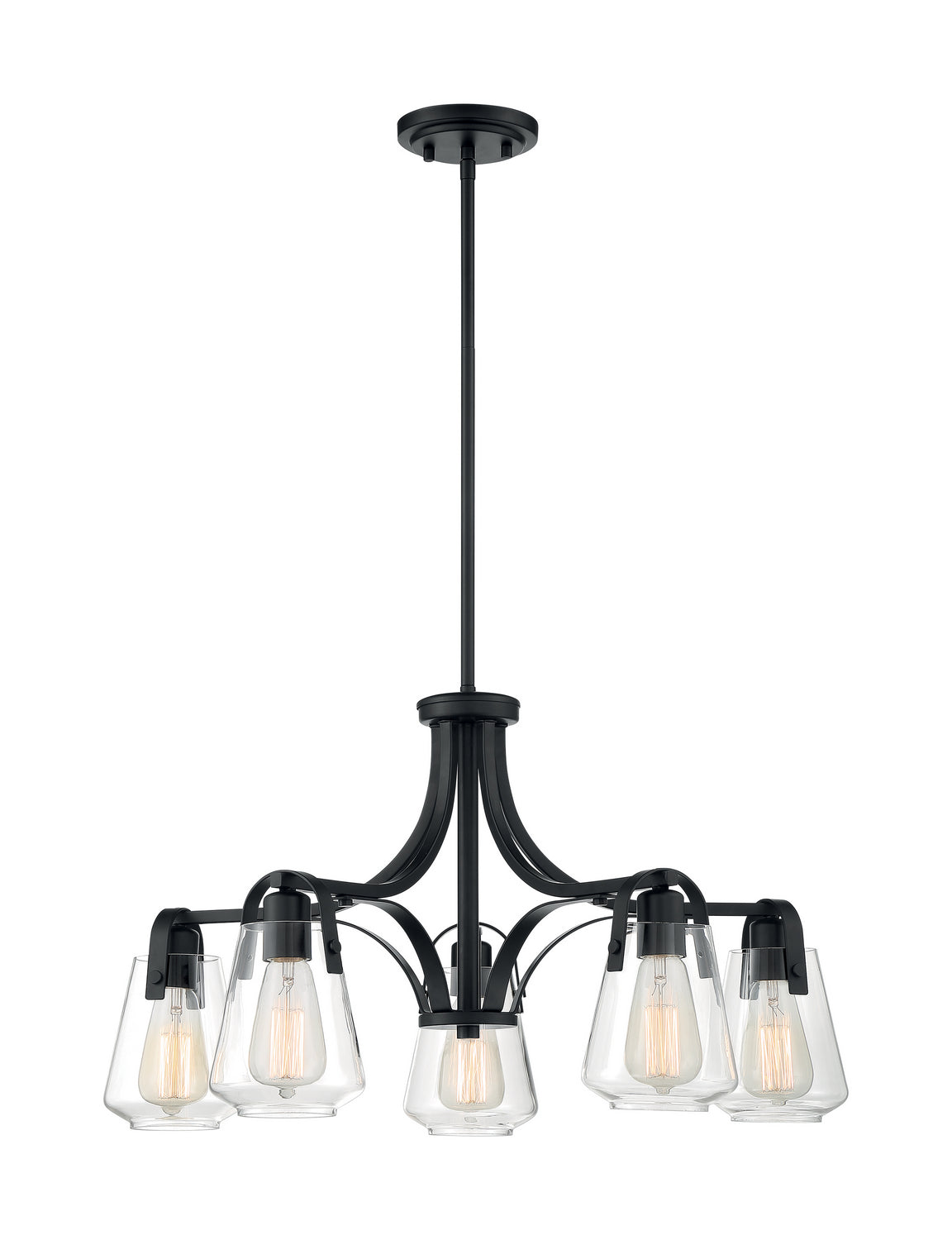 Nuvo Lighting - 60-7105 - Five Light Chandelier - Skybridge - Matte Black