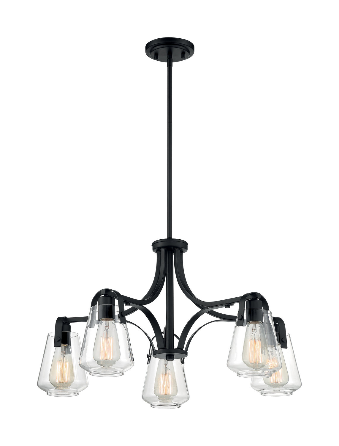 Nuvo Lighting - 60-7105 - Five Light Chandelier - Skybridge - Matte Black