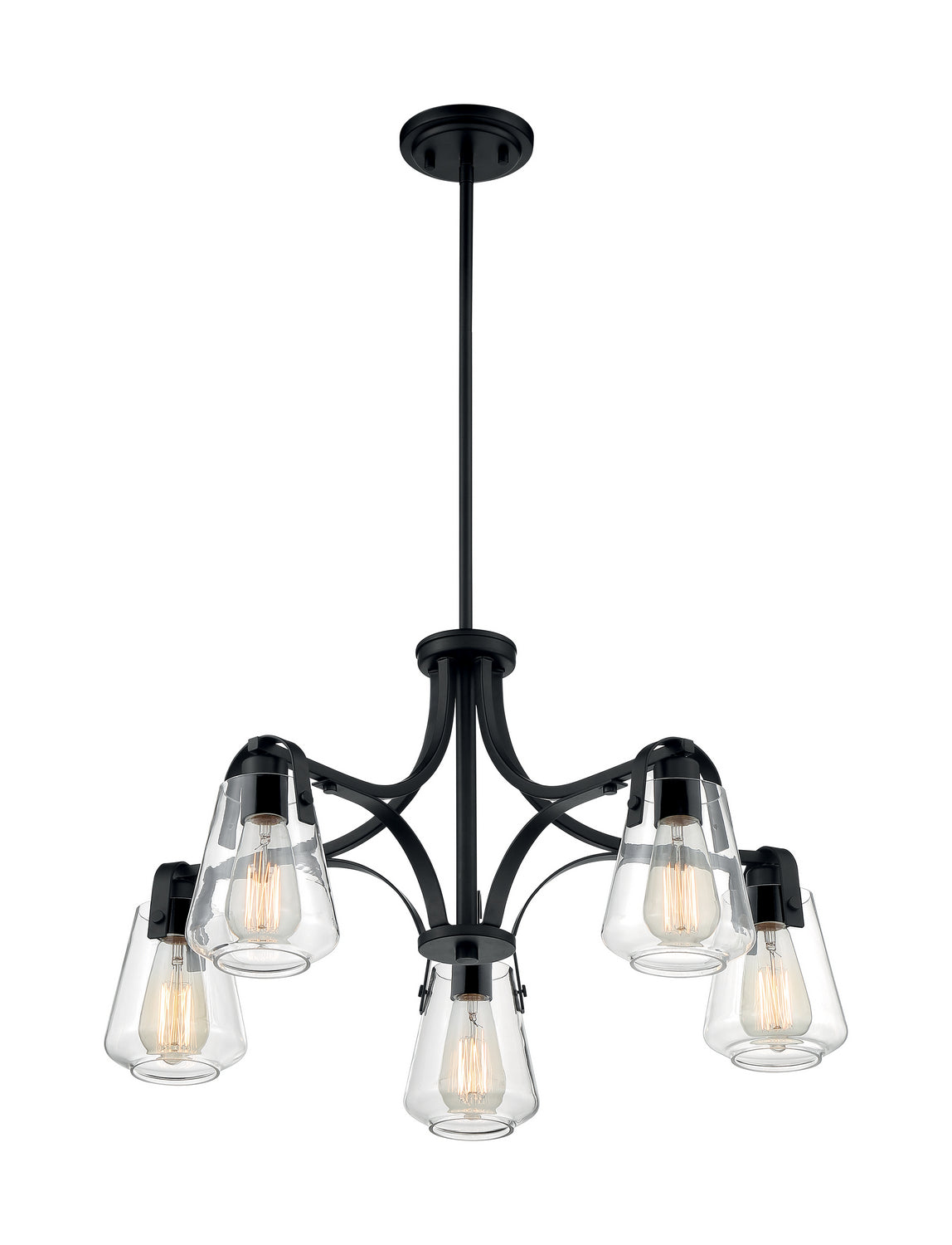 Nuvo Lighting - 60-7105 - Five Light Chandelier - Skybridge - Matte Black