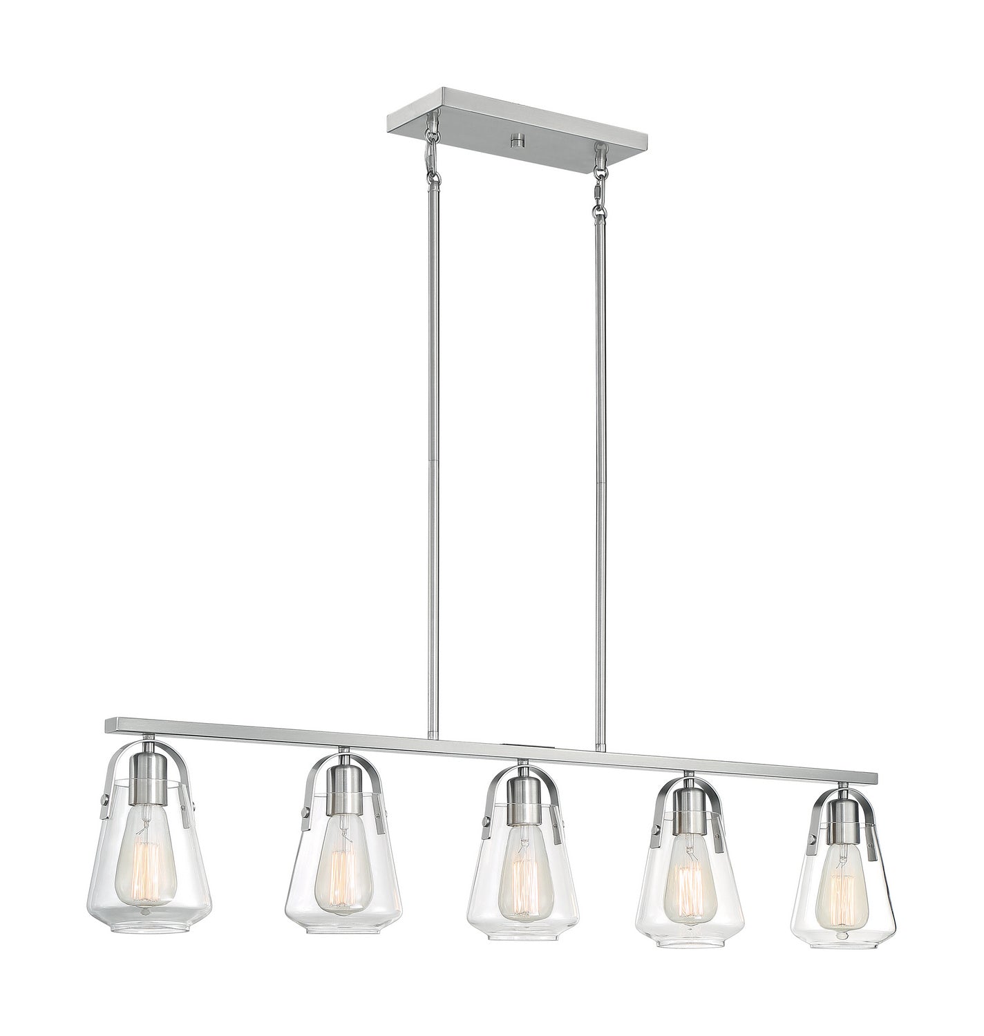 Nuvo Lighting - 60-7114 - Five Light Island Pendant - Skybridge - Brushed Nickel