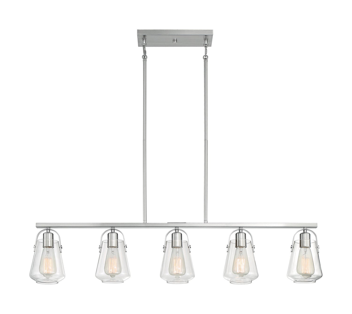 Nuvo Lighting - 60-7114 - Five Light Island Pendant - Skybridge - Brushed Nickel