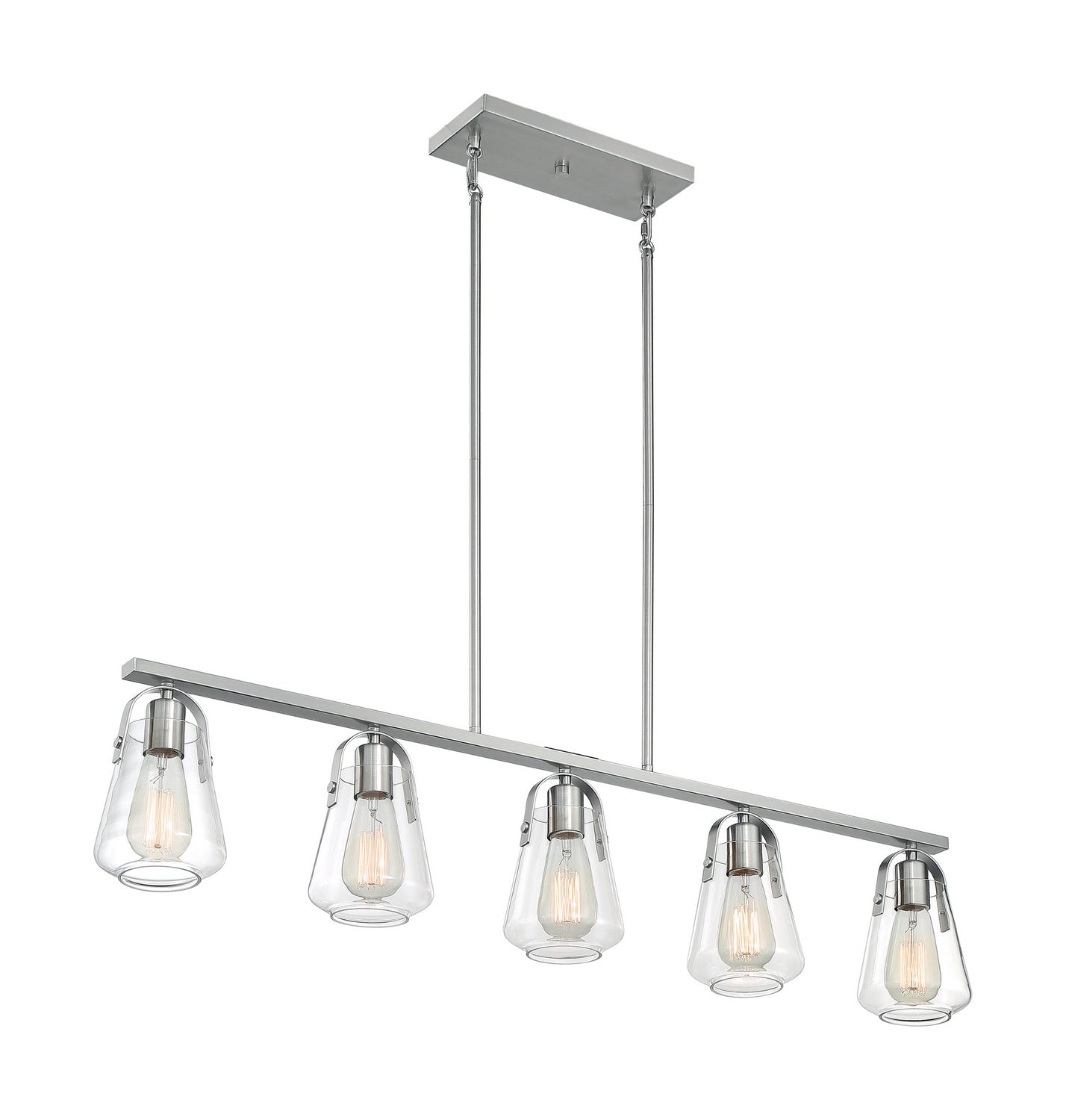 Nuvo Lighting - 60-7114 - Five Light Island Pendant - Skybridge - Brushed Nickel