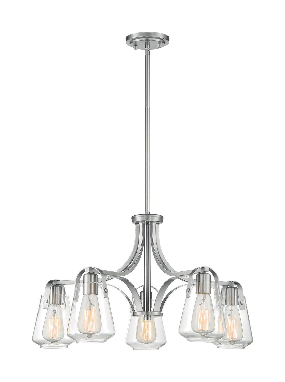 Nuvo Lighting - 60-7115 - Five Light Chandelier - Skybridge - Brushed Nickel