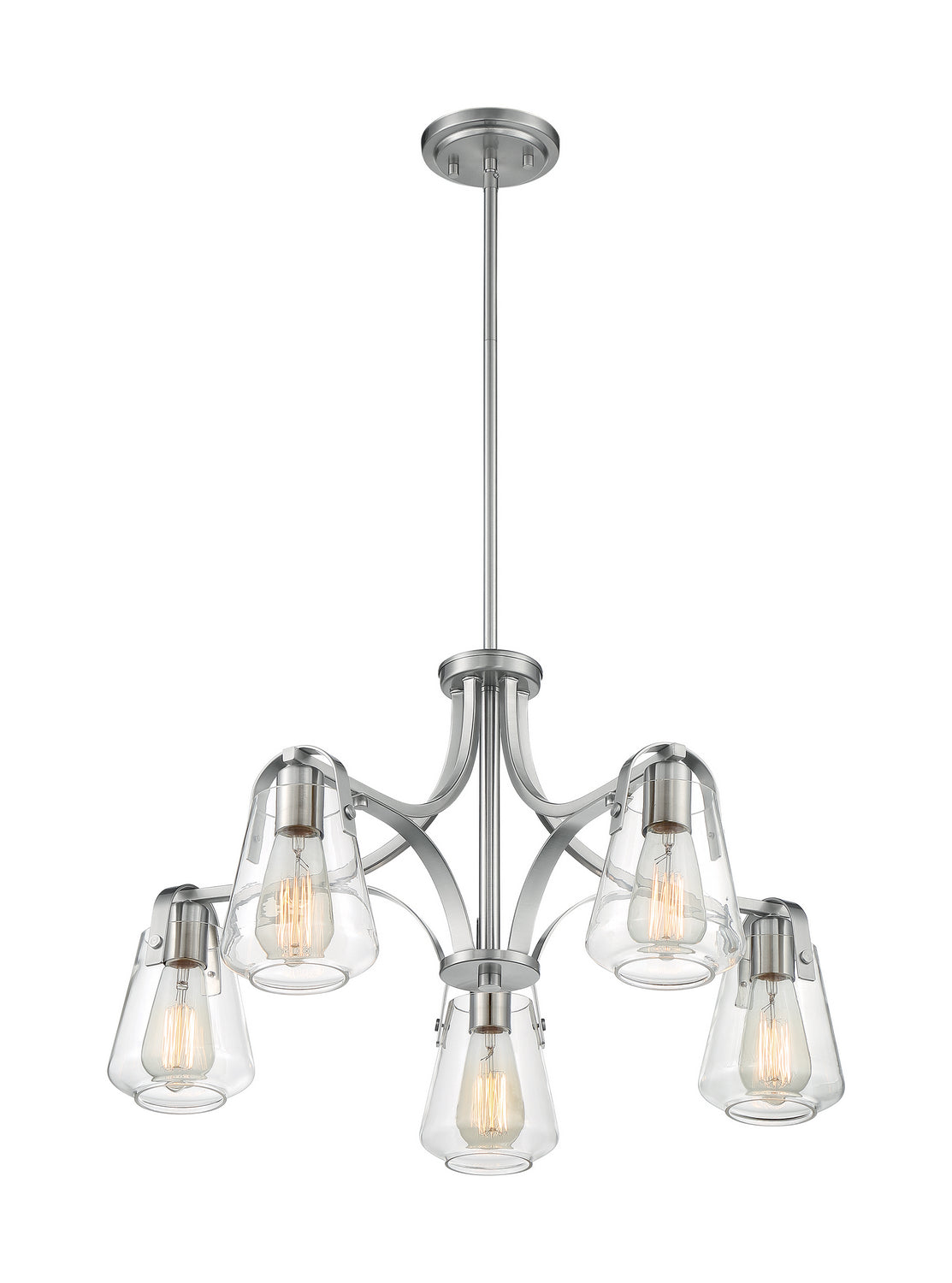 Nuvo Lighting - 60-7115 - Five Light Chandelier - Skybridge - Brushed Nickel