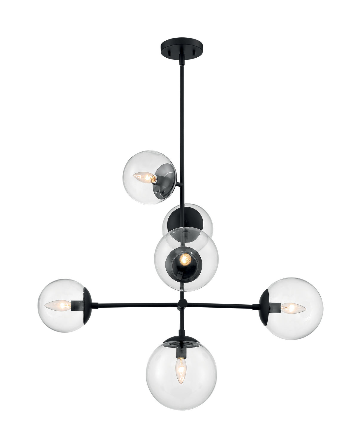 Nuvo Lighting - 60-7135 - Six Light Pendant - Sky - Matte Black