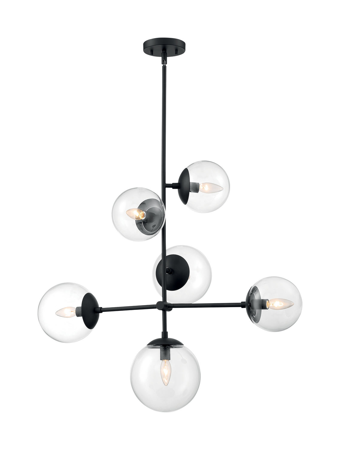 Nuvo Lighting - 60-7135 - Six Light Pendant - Sky - Matte Black