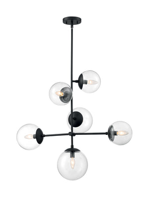 Nuvo Lighting - 60-7135 - Six Light Pendant - Sky - Matte Black