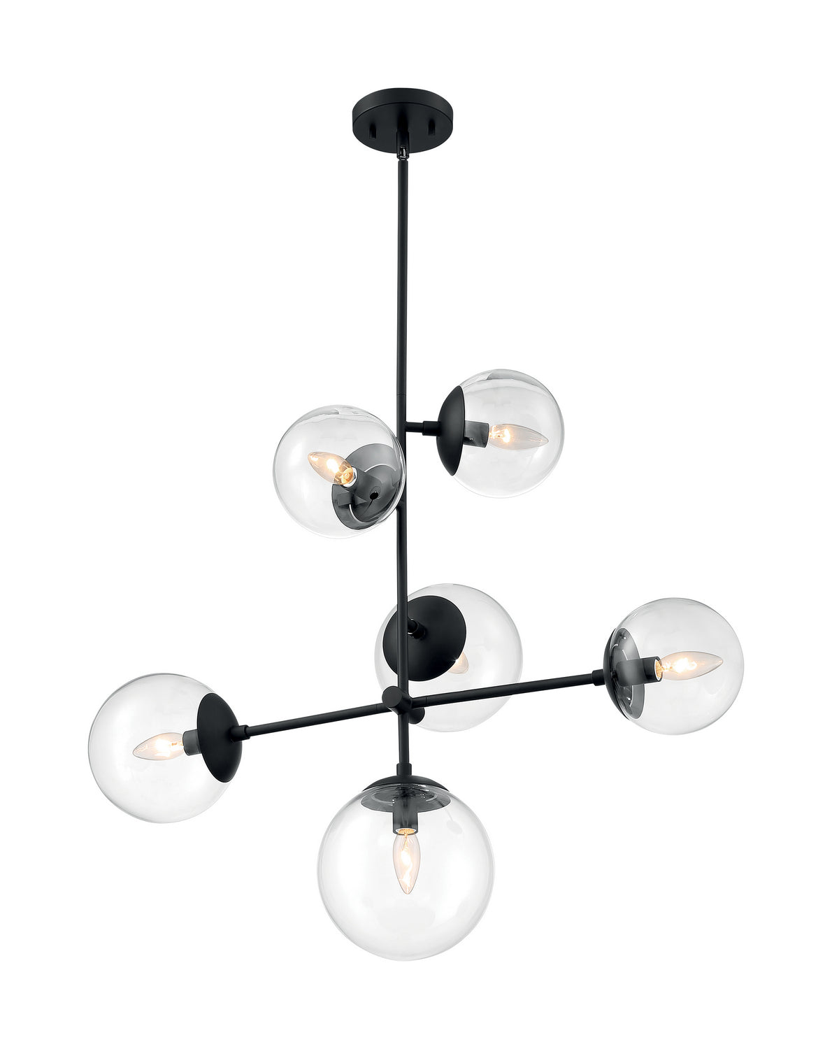 Nuvo Lighting - 60-7135 - Six Light Pendant - Sky - Matte Black