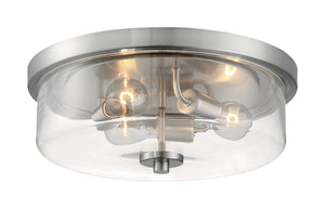 Nuvo Lighting - 60-7169 - Three Light Flush Mount - Sommerset - Brushed Nickel