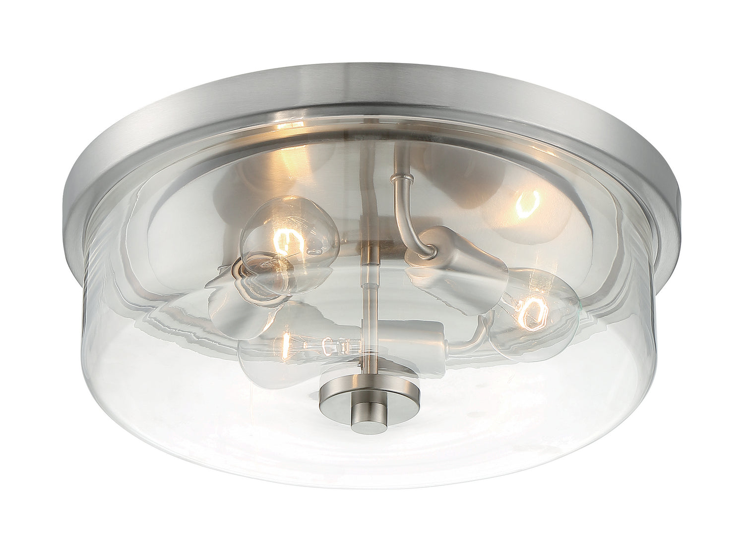 Nuvo Lighting - 60-7169 - Three Light Flush Mount - Sommerset - Brushed Nickel