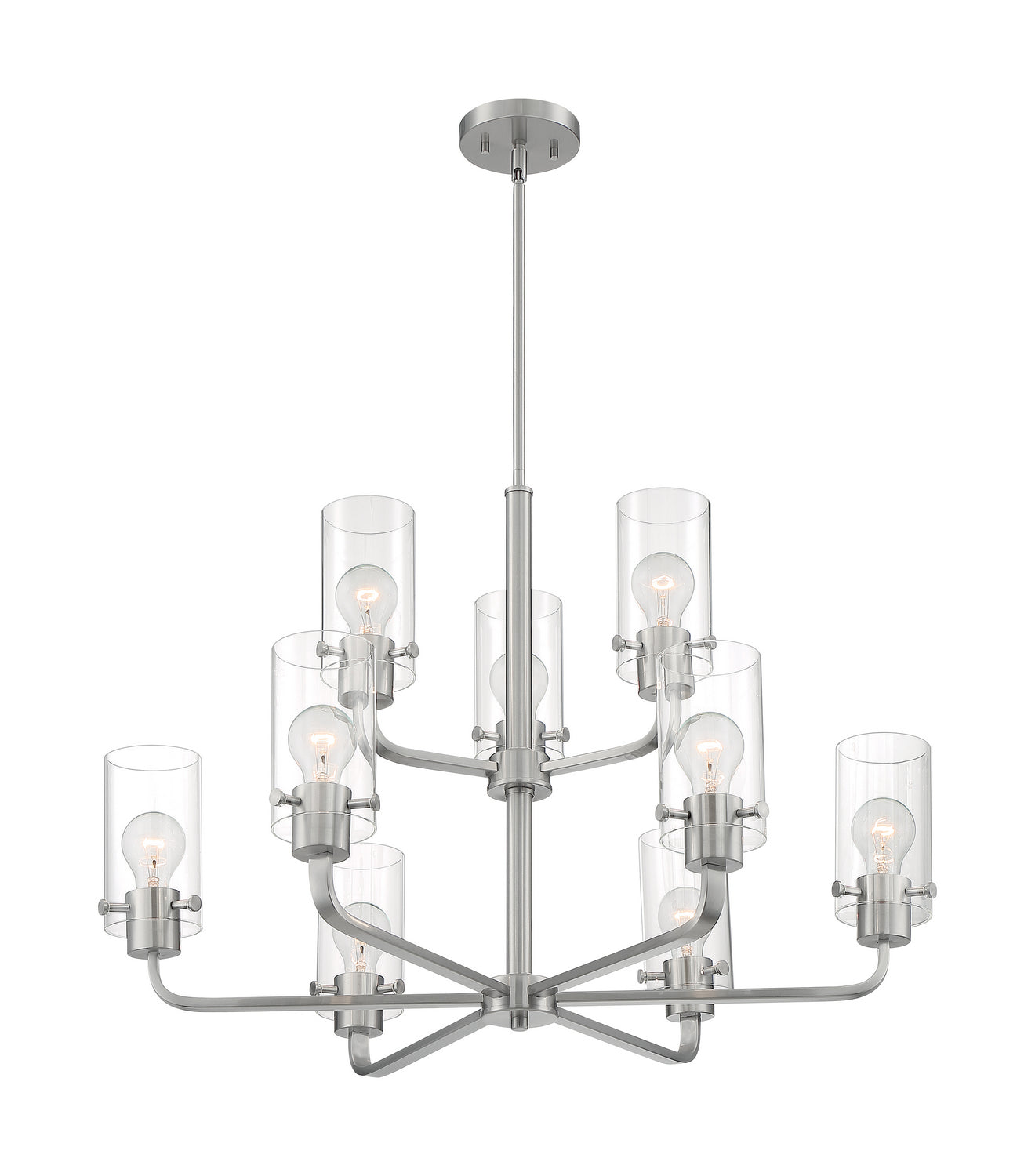 Nuvo Lighting - 60-7179 - Nine Light Chandelier - Sommerset - Brushed Nickel