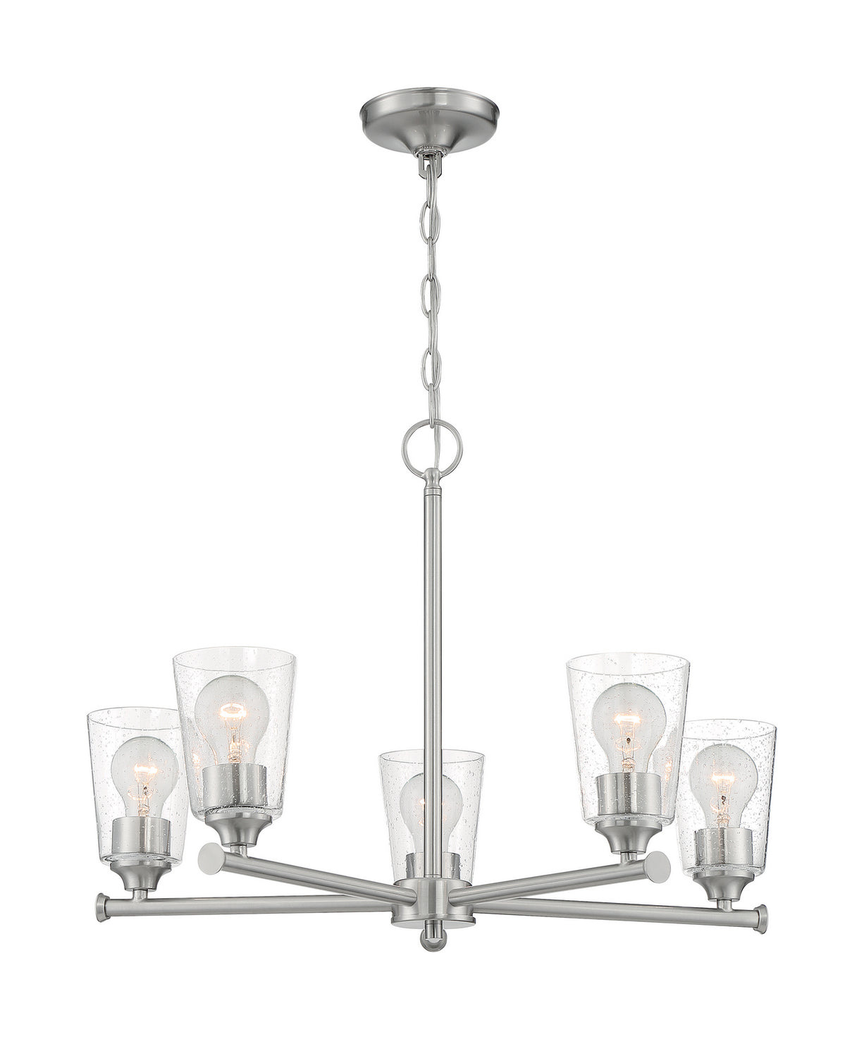 Nuvo Lighting - 60-7185 - Five Light Chandelier - Bransel - Brushed Nickel