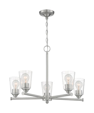 Nuvo Lighting - 60-7185 - Five Light Chandelier - Bransel - Brushed Nickel