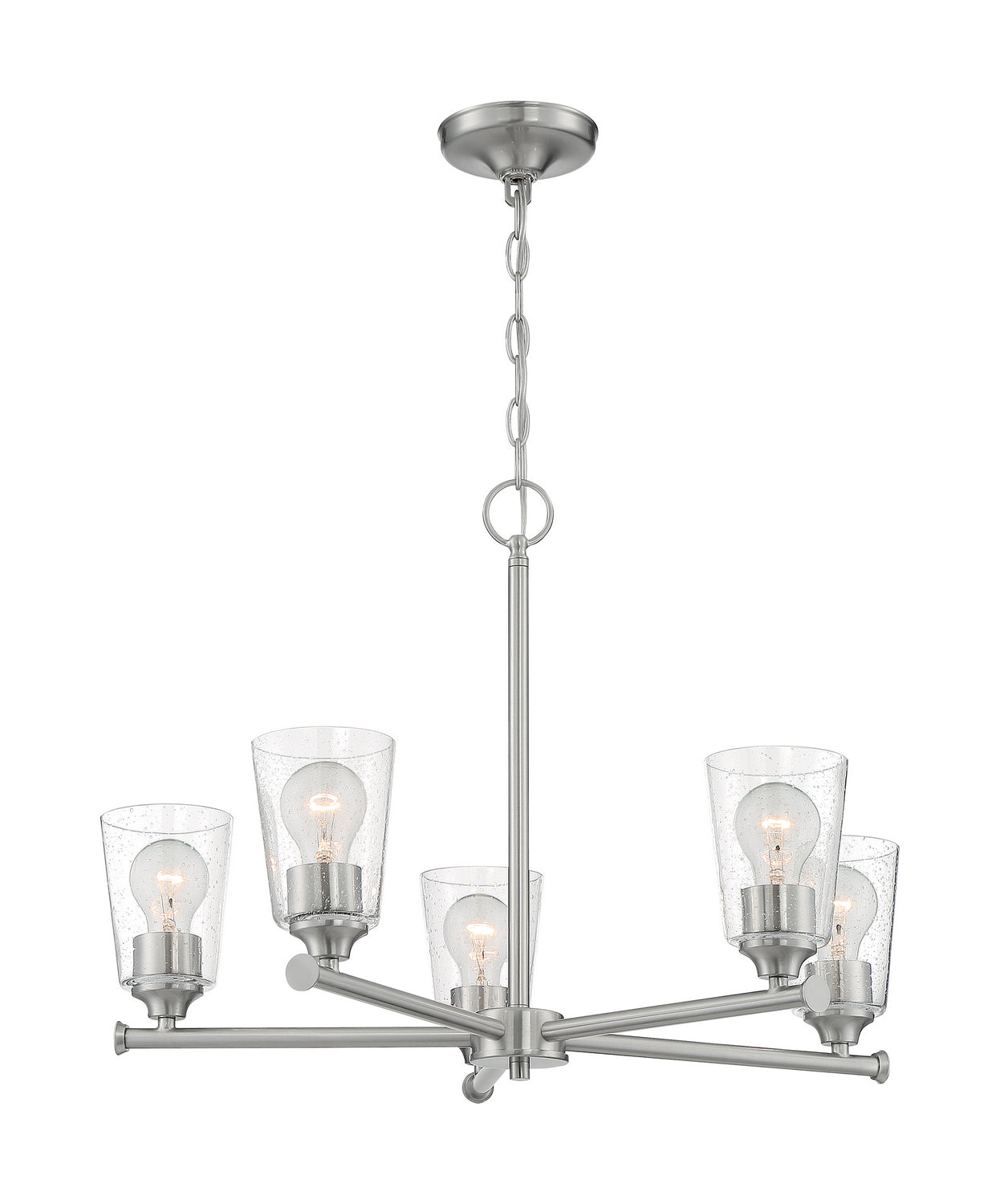 Nuvo Lighting - 60-7185 - Five Light Chandelier - Bransel - Brushed Nickel