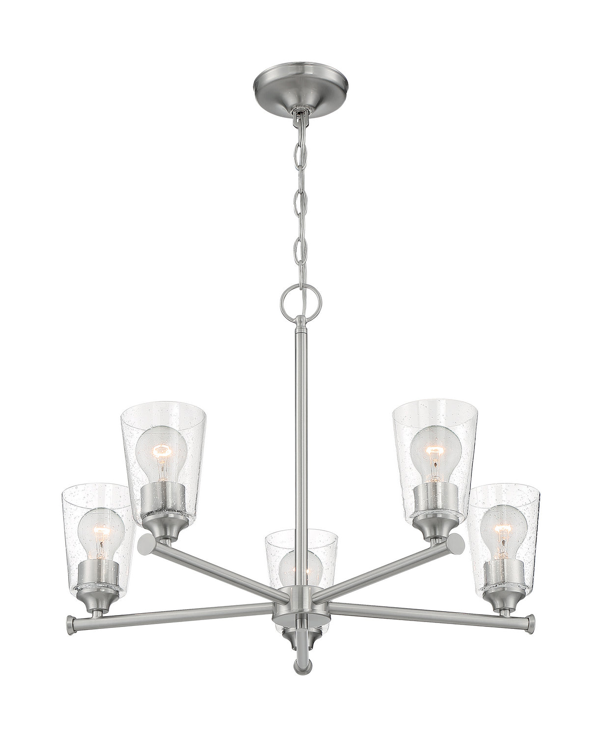 Nuvo Lighting - 60-7185 - Five Light Chandelier - Bransel - Brushed Nickel