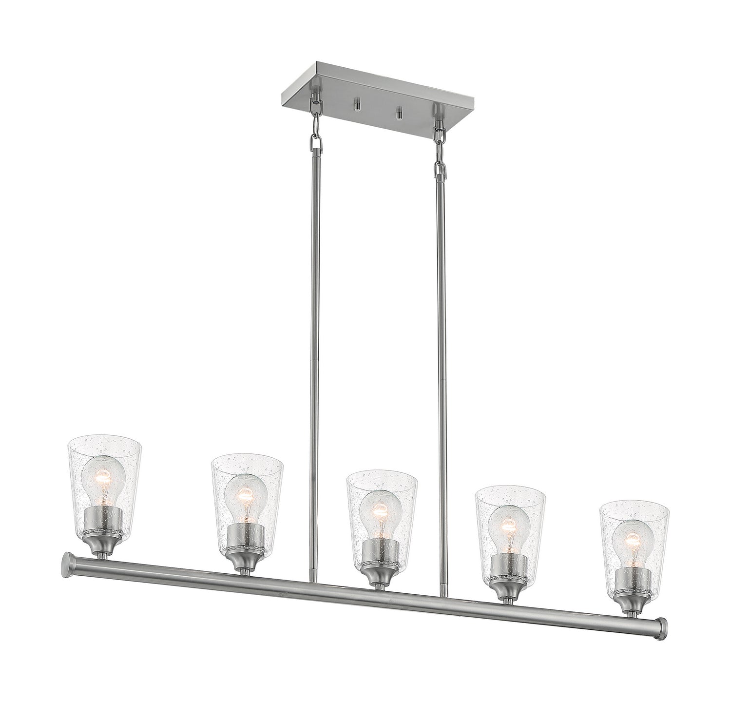 Nuvo Lighting - 60-7186 - Five Light Island Pendant - Bransel - Brushed Nickel