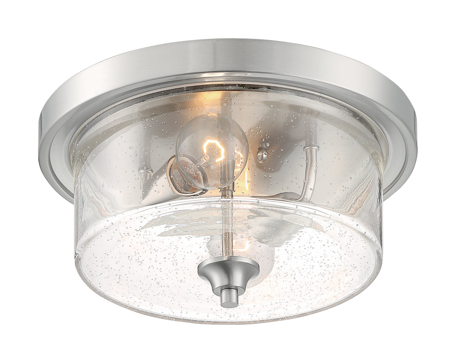 Nuvo Lighting - 60-7190 - Two Light Flush Mount - Bransel - Brushed Nickel