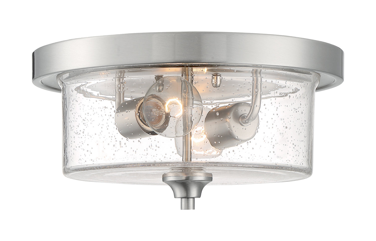 Nuvo Lighting - 60-7190 - Two Light Flush Mount - Bransel - Brushed Nickel