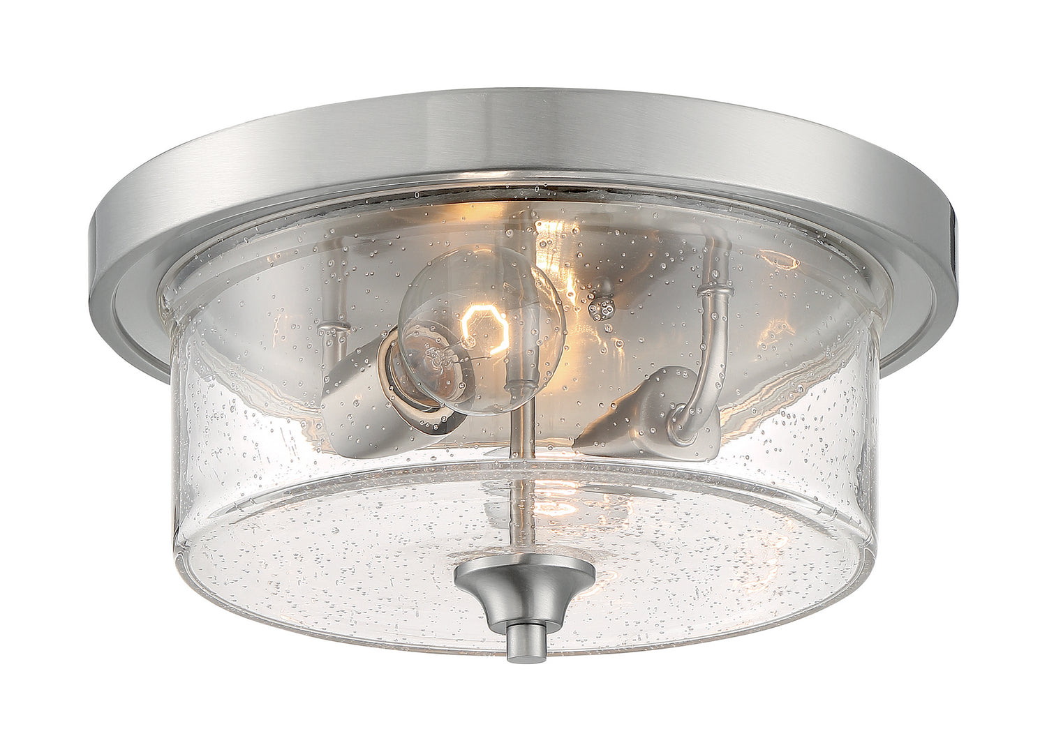 Nuvo Lighting - 60-7190 - Two Light Flush Mount - Bransel - Brushed Nickel